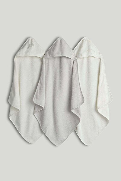 MOTHERCARE 3 مناشف بغطاء للرأس من نوع Cuddle 'n' Dry