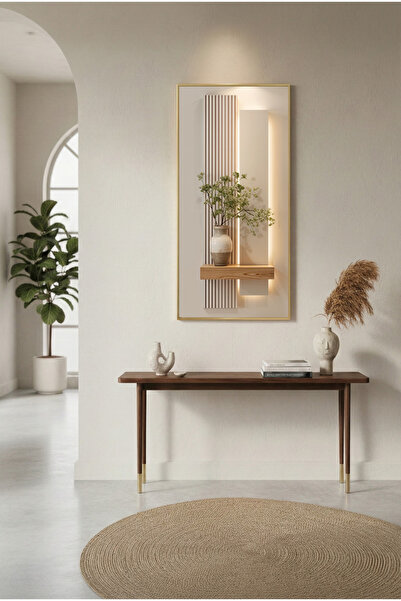 sayetablo Glaze - Gerçek Cama Baskı Metal Alüminyum Çerçeveli Tekli Minimal M...