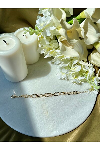 Merishe Jewerly Gold Chain Tfny Model Stone-Studded Stainless Steel Adjustabl...