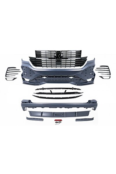 tuningset Kit caroserie cu grilă centrală compatibil cu VW Transporter T6.1 2...