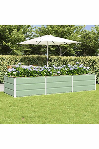 vidaxl Jardiniera Verde 240 x 80 x 45 cm Otel