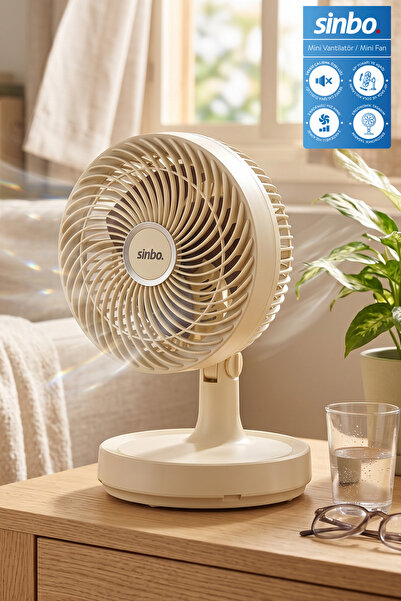 Sinbo SF-7703 Kompakt Mini Masaüstü Fan Sessiz Vantilatör