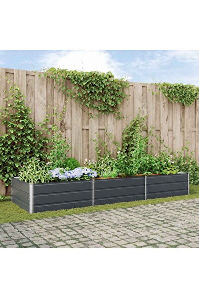 vidaxl Jardiniera Antracit 290 x 100 x 45 cm Otel Galvanizat