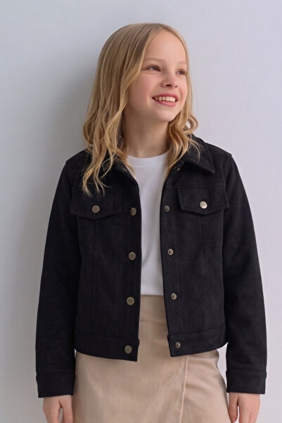 ESİLA KİDS Girl's Micro Suede Jacket