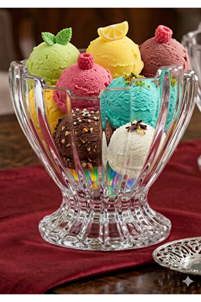 DİBA AVM 6-Piece Bowl Set, Ice Cream Bowl, Snack Bowl, Breakfast Bowl, Magnol...