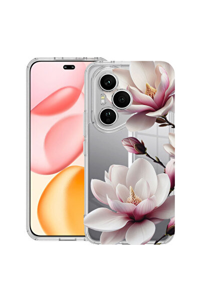 bestcase Husă Antișoc pentru Honor 400 Pro, Florală - Magnolie Roz, 2059641 A...