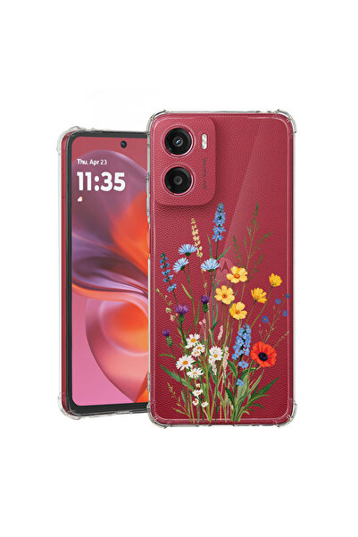 bestcase Αντικραδασμική Θήκη για Motorola Moto G05 / E15, Χαριτωμένο Ανθοδέσμ...