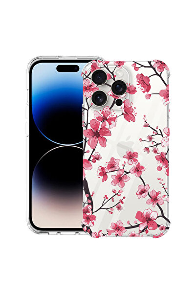 bestcase Husă Antișoc pentru Apple iPhone 15 Pro Max, Florală - Floare de cir...