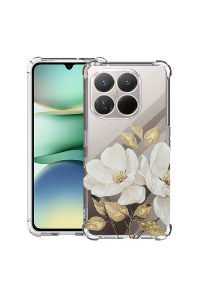 bestcase Husă Antișoc pentru Xiaomi 15T, Florală - Camelia Aurie, 2100000 AS ...