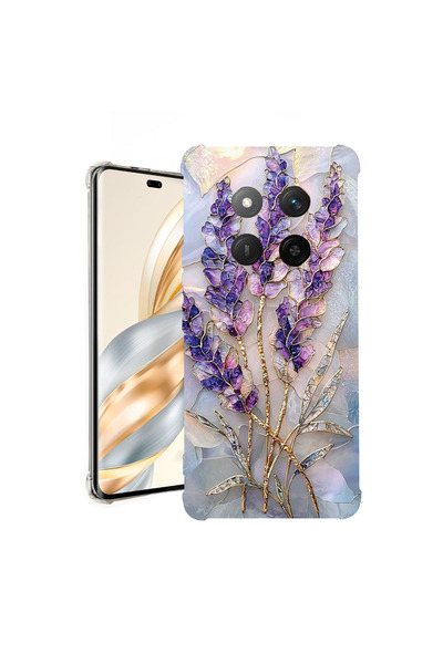bestcase Husă Antișoc pentru Honor Magic7 Lite, Florală - Hortensie Aurie, 19...