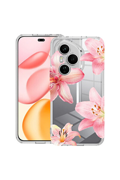 bestcase Husă Antișoc pentru Honor 400 Pro, Floral - Floral - Lotus Roz Elega...