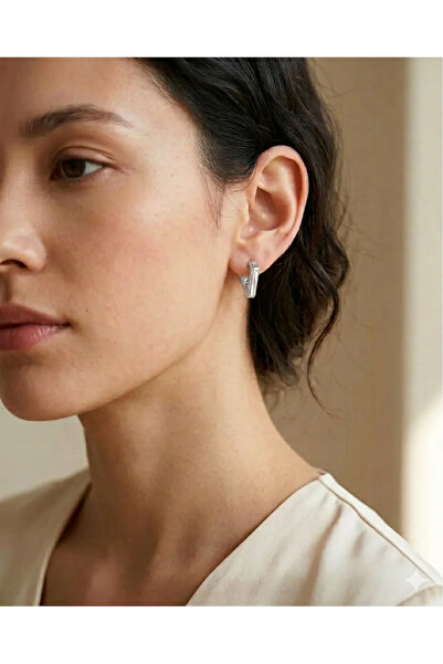 Unshakable Steel Geometric Triangle Earrings