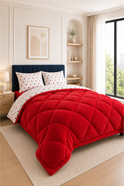 Binna Home Puffy Pamuklu Desenli Çift Taraflı Welsoft 195 x 215 Cm Çift Kişil...