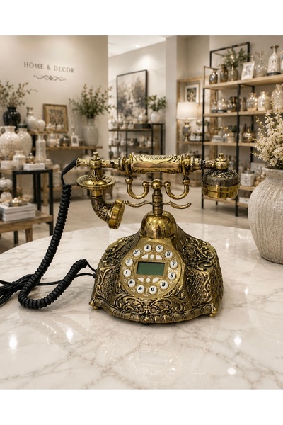 Handmade ESTERHOMEDECOR Dekoratif pirinç telefon