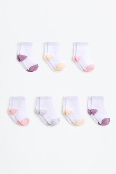 LEFTIES Color block uzun çorap (7'li Pack)