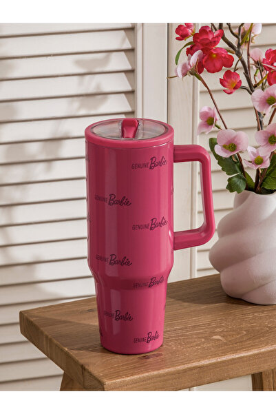 LC Waikiki Cană termos Barbie imprimată cu mâner 1200 ml