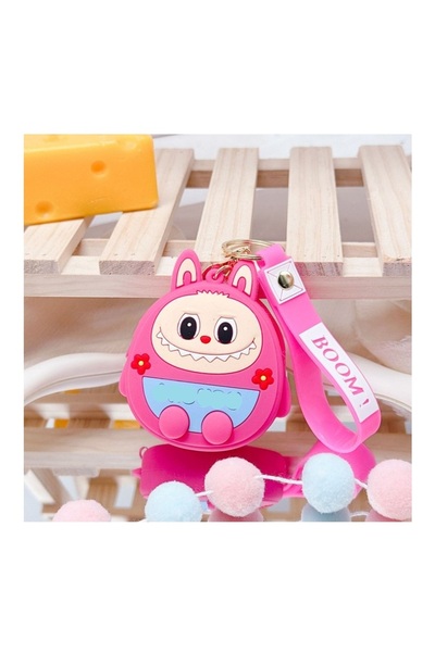 Labubu Toys EMC ONSHOP® Silicone Mini Bag with Keychain,animated model, 8 cm,...