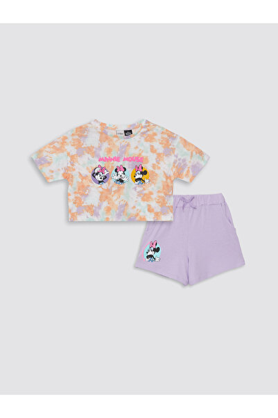 LC Waikiki Tricou de fete cu guler rotund, cu imprimeu Minnie Mouse și mânecă...