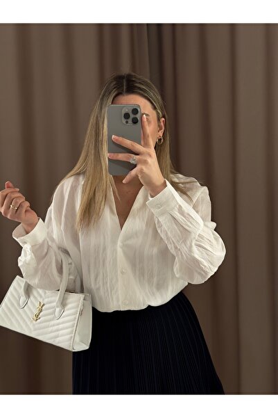 AlisBoutique Premium Transparan Dokulu Gömlek