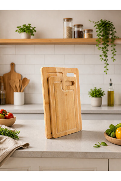 2-Piece Bamboo Cutting Board Set – Large & Small Wood Chopping Board
