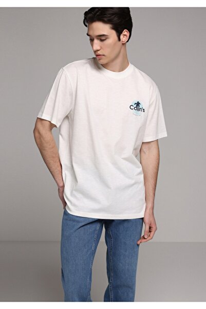 Colin's Comfort Fit Round Neck Plain Men's White Short Sleeve T-Shirt