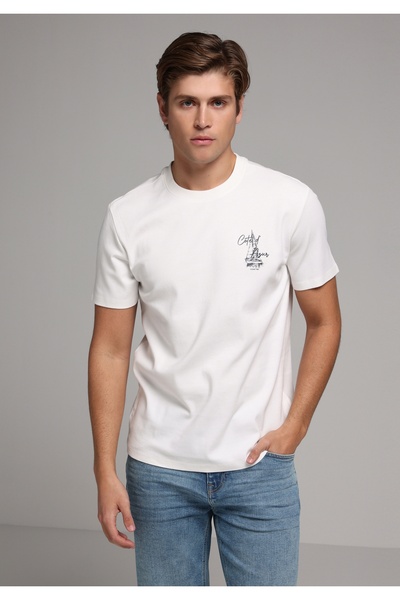 Colin's Regular Fit Round Neck Plain Men's White Short Sleeve T-Shirt