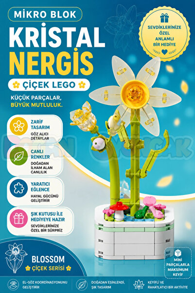 Doğan Oyuncak Dünyası Mikro Blok Kristal Nergis Çiçek Lego - Lego Setleri Min...