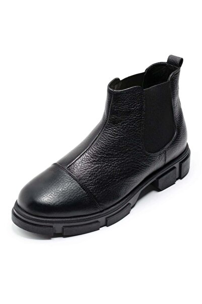 COSTO 45 46 47 Size Men's Boots Black Leather Wide Fit Winter Model
