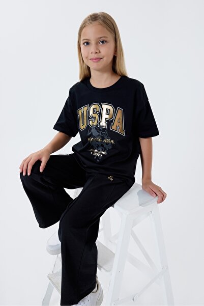 U.S. Polo Assn. Girl's two-piece set, double yarn 100% cotton