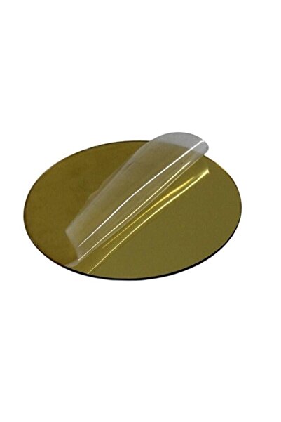 LudenHome Gold Aynalı Pleksi 25 Cm Yuvarlak 1 MM Kalınlığında Arkası Yapışkanlı