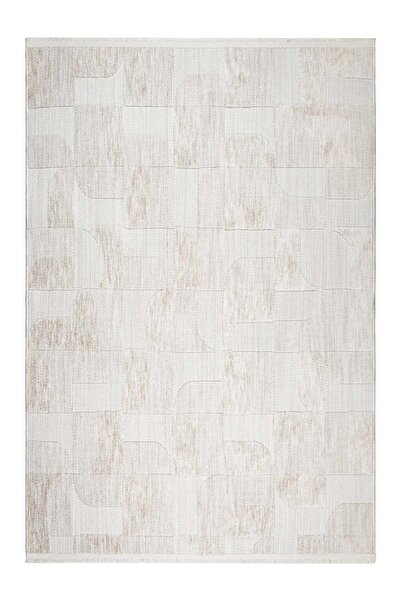 Vog Halı ASTRA Krem Modern Geometrik Halı Soft Patchwork Desenli Dokulu Yumuş...