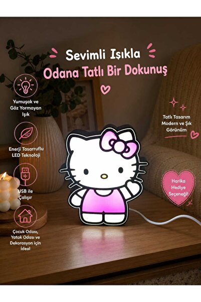 Zumi Kids Karakter figürlü Hello kity gece lambası