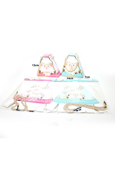 Generic Pyramid Paper Boxes for Holiday Giveaways with Rope Handles - Pack of...
