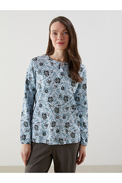 LC Waikiki Women's Blouse with Tie-Down Collar Flower