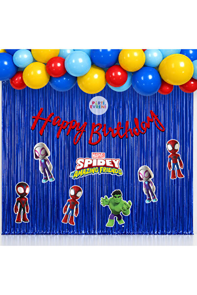 Parti Evreni Spidey ve İnanılmaz Arkadaşları Temalı Arka Fon Süsleme Seti 2 M...