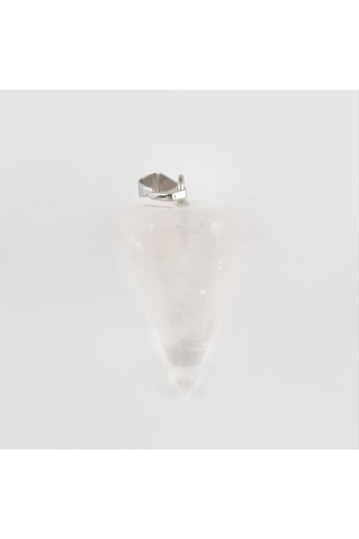 ZERO LAND Ilkeshop Pink Quartz Pandül Natural Stone Necklace (91514) Tip - Pink