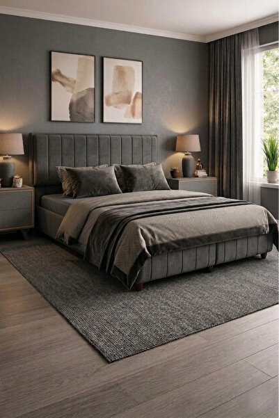 AES HOME DESİGN BELLA İkili Set, Çift Kişilik Baza Başlık Seti(YATAK VE DİĞER...