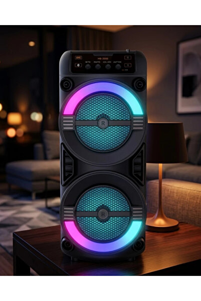 Epilons RGB Işıklı Bluetooth Hoparlör Kablosuz Taşınabilir Stereo Speaker