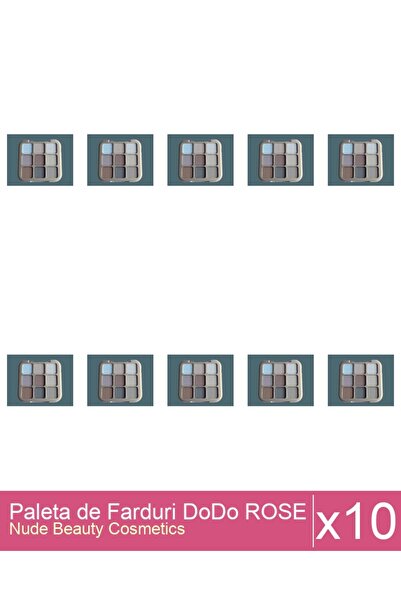 Makeup Set of 10x DoDo ROSE Eyeshadow Palette 8g, 01