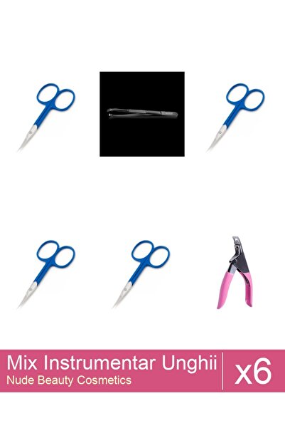 Makeup Set Mix 6 produse Forfecute: Penseta profesionala neagra subtire - One...