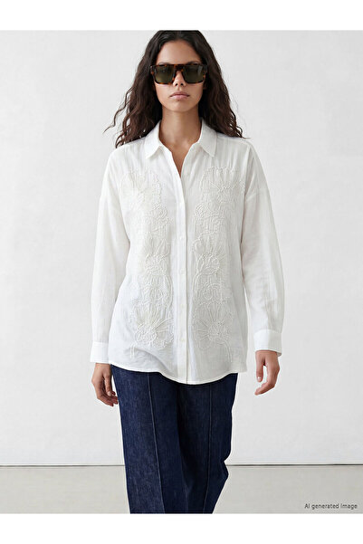 LC Waikiki Nevavm Embroidered Women's Shirt Tunic with a Difference