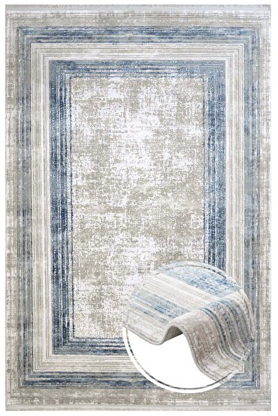 halinet Halı.Net Cream Modern Washable Non-Slip Living Room Carpet Nexus-Nali...