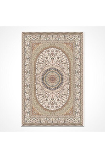 halinet Halı.Net Cream Modern Washable Non-Slip Living Room Carpet Cr-İskandi...