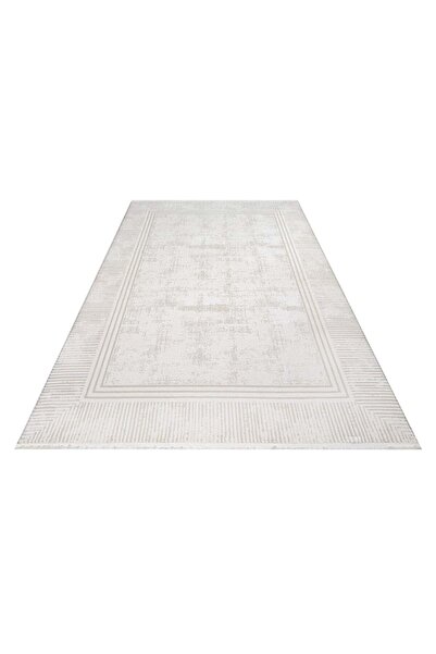 halinet Halı.Net Gray Modern Washable Non-Slip Living Room Carpet Cr-Evrensel...