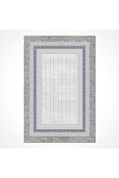 halinet Halı.Net Gray Modern Washable Non-Slip Living Room Carpet Cr-Evrensel...