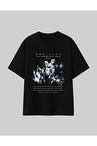 RF Studio Gorillaz Concert Tour 100% Cotton Unisex Oversize T-Shirt T-Shirt