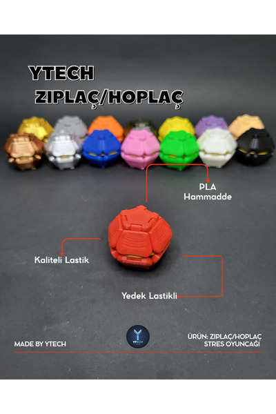YTECH Zıplaç/Hoplaç Stres Oyuncağı Kırmızı