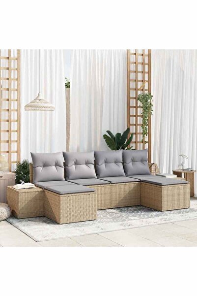 vidaxl Set de canapele pentru gradina 4 pcs Beige È™i gri deschis