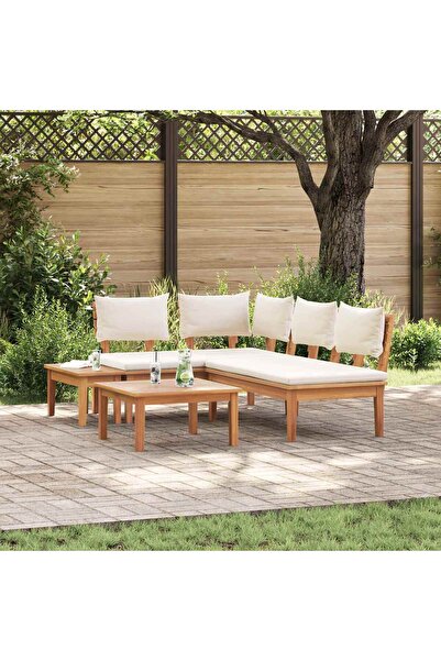 vidaxl Set de canapele pentru gradina 4 pcs Maro È™i Crem