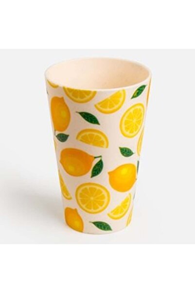 SHOPIENS Pahar din plastic cu model de lămâie 380 ml